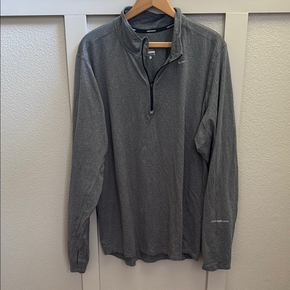 Nike Gray Quarter-Zip Pullover